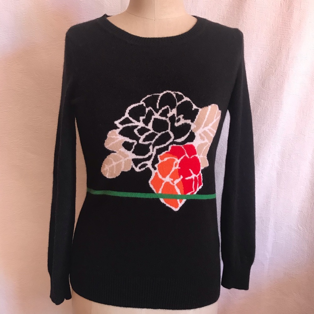 Jack and Lisa black cashmere sweater XS .